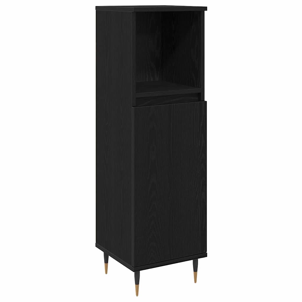 Badezimmermöbel Set 3 pcs Schwarze Eiche 30 x 30 x 180 cm