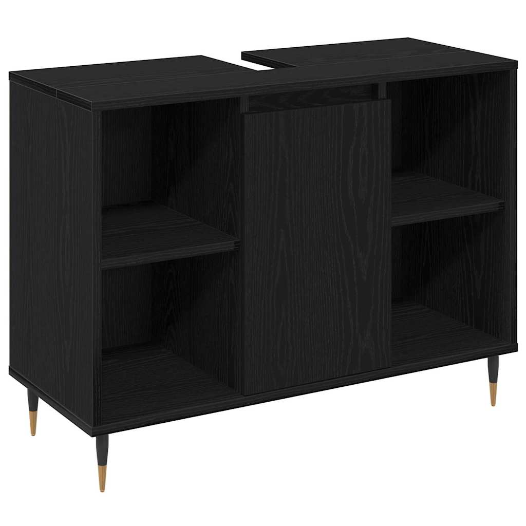 Badezimmermöbel Set 3 pcs Schwarze Eiche 30 x 30 x 180 cm