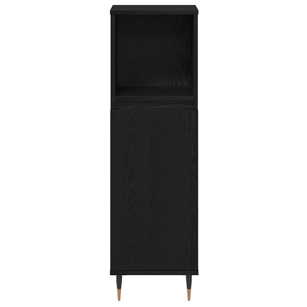 Badezimmermöbel Set 3 pcs Schwarze Eiche 30 x 30 x 180 cm