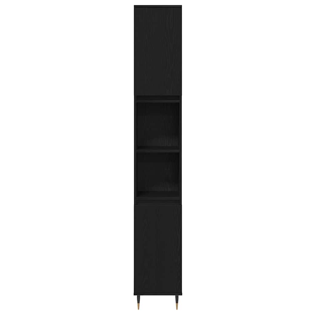 Badezimmermöbel Set 3 pcs Schwarze Eiche 30 x 30 x 180 cm