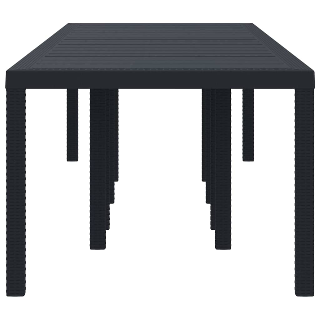 Gartentisch Anthrazit 300 x 100 x 73 cm Poly-Rattan