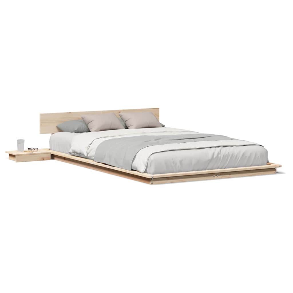 Bettgestell Braun 120 x 190 cm Holz