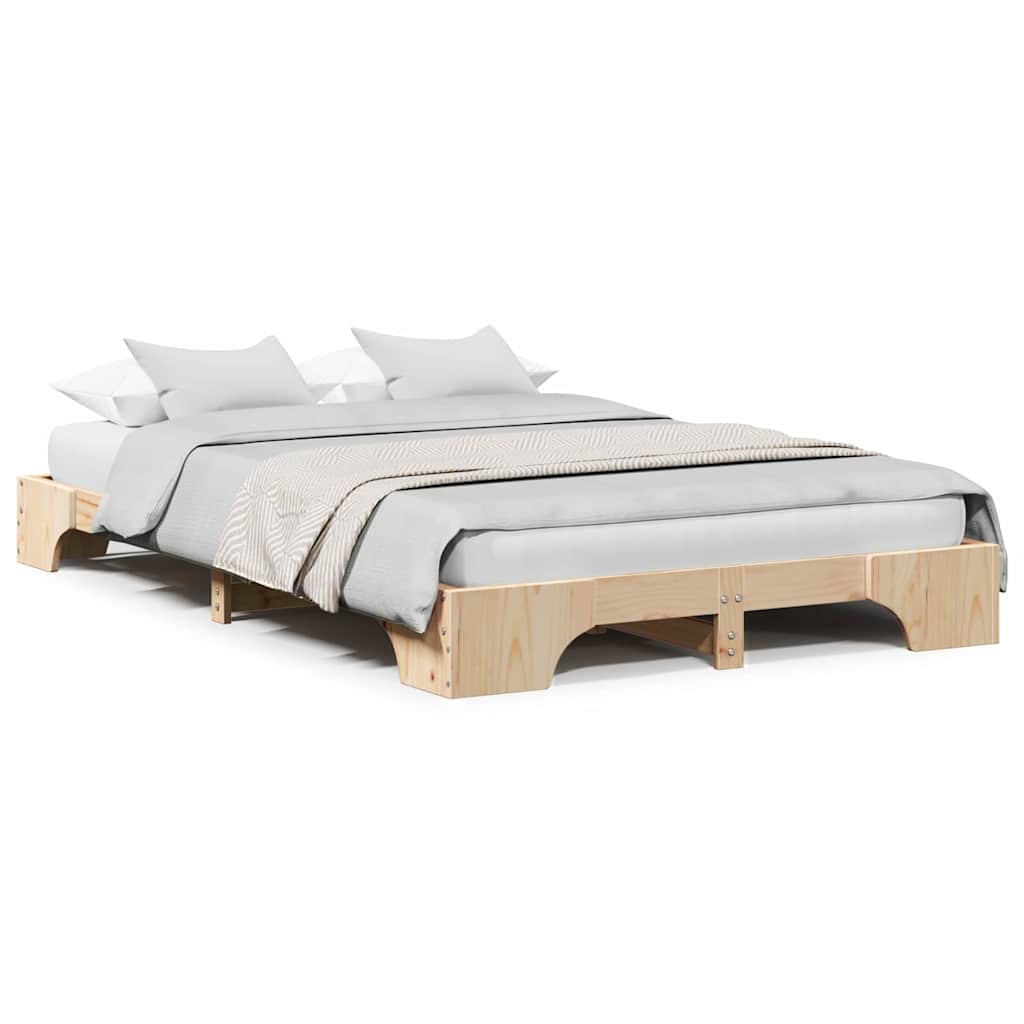 Bettgestell Massives Kiefernholz 197 x 142 x 17 cm