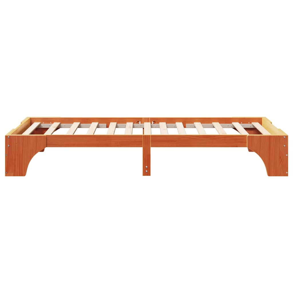 Bettgestell Wachsbraun 197 x 82 x 30 cm Massivholz Kiefer