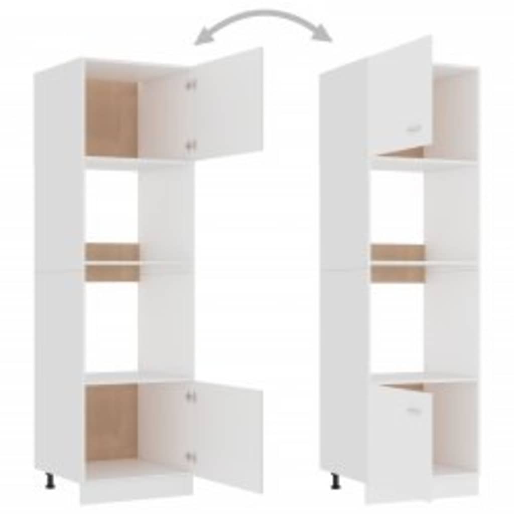 Microwave cabinet Lyon White 60x57x207 cm wood-based material