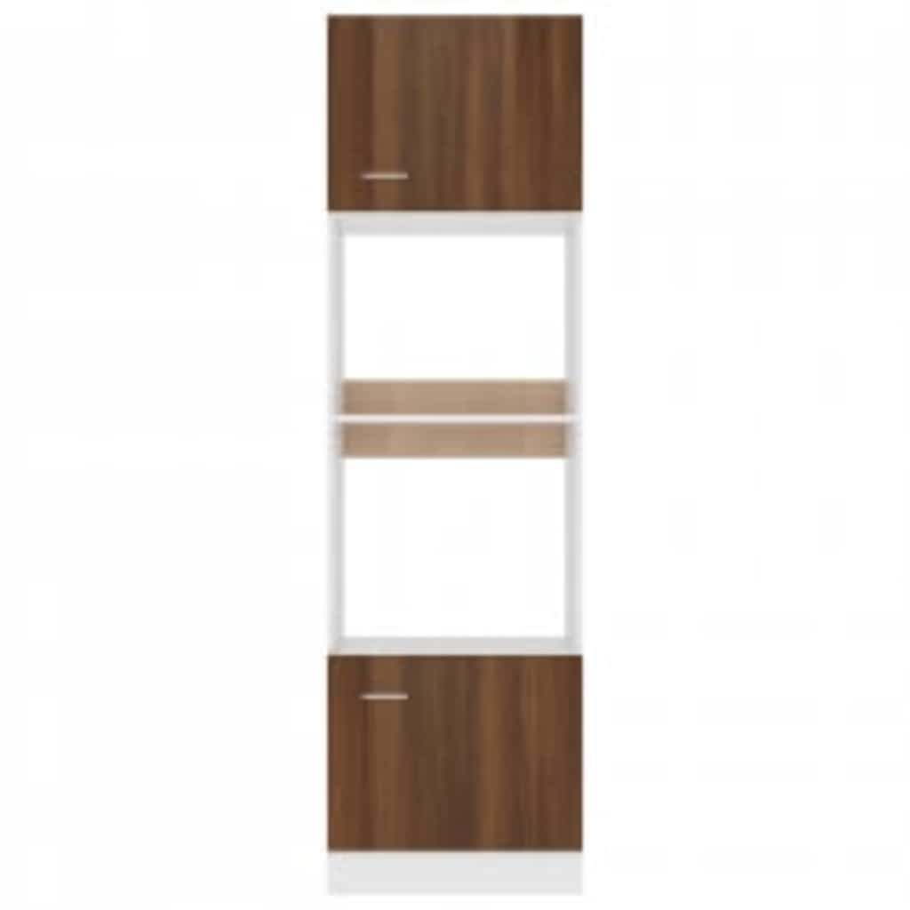 Mikrowellenumbauschrank Lyon Braun Eichen-Optik 60x57x207 cm