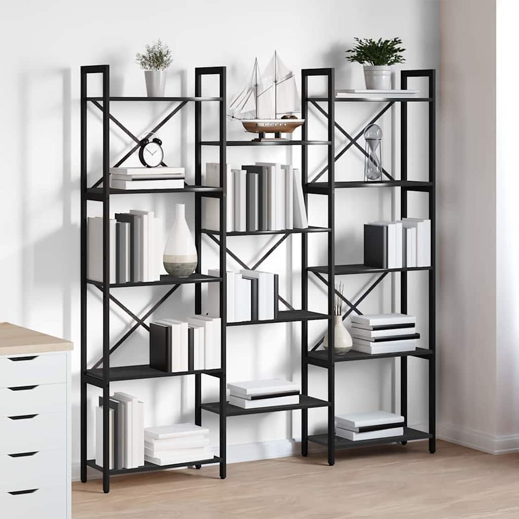 Regal Schwarze Eiche 156 x 25 x 167.5 cm Holzwerkstoff
