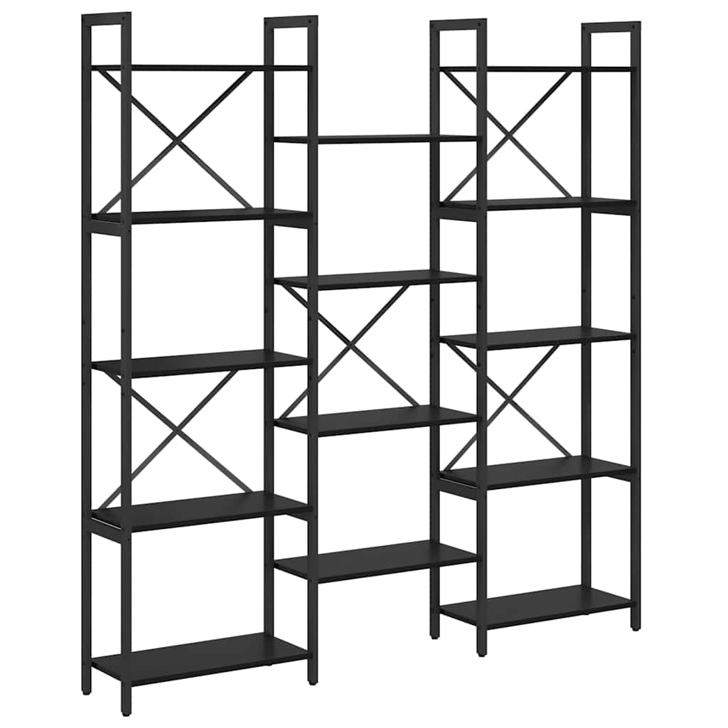 Regal Schwarze Eiche 156 x 25 x 167.5 cm Holzwerkstoff