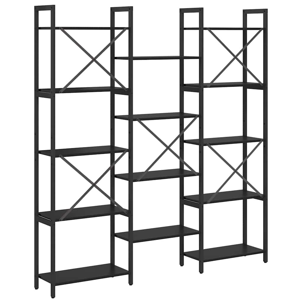 Regal Schwarze Eiche 156 x 25 x 167.5 cm Holzwerkstoff