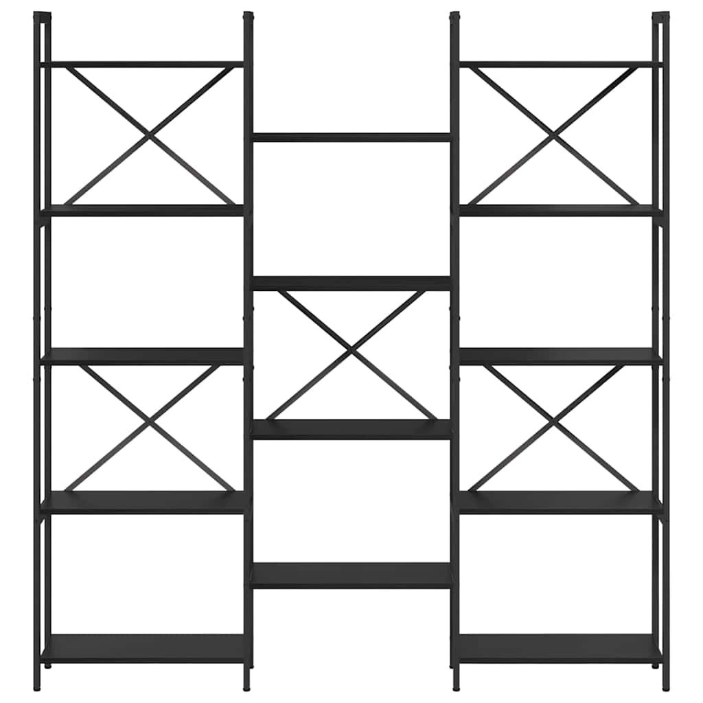 Regal Schwarze Eiche 156 x 25 x 167.5 cm Holzwerkstoff