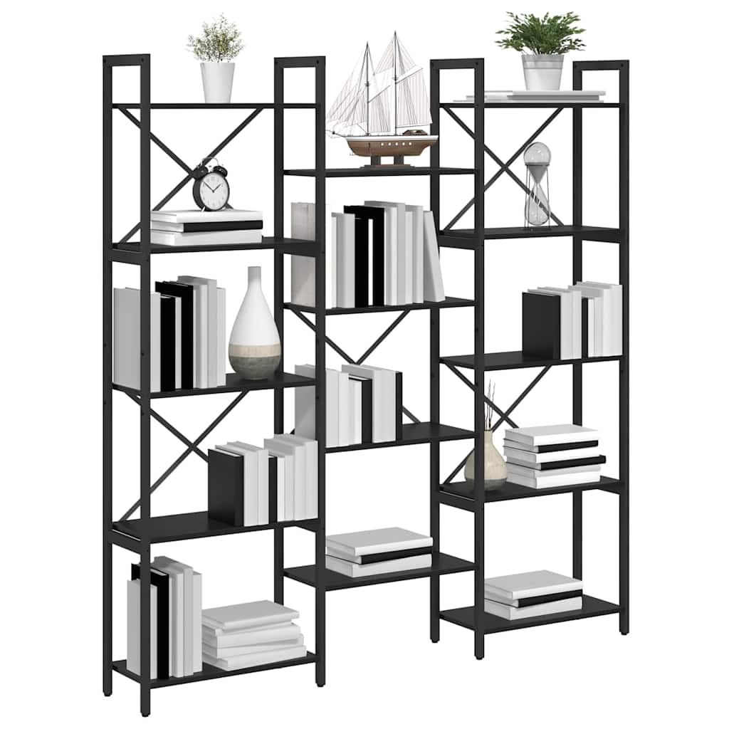 Regal Schwarze Eiche 156 x 25 x 167.5 cm Holzwerkstoff