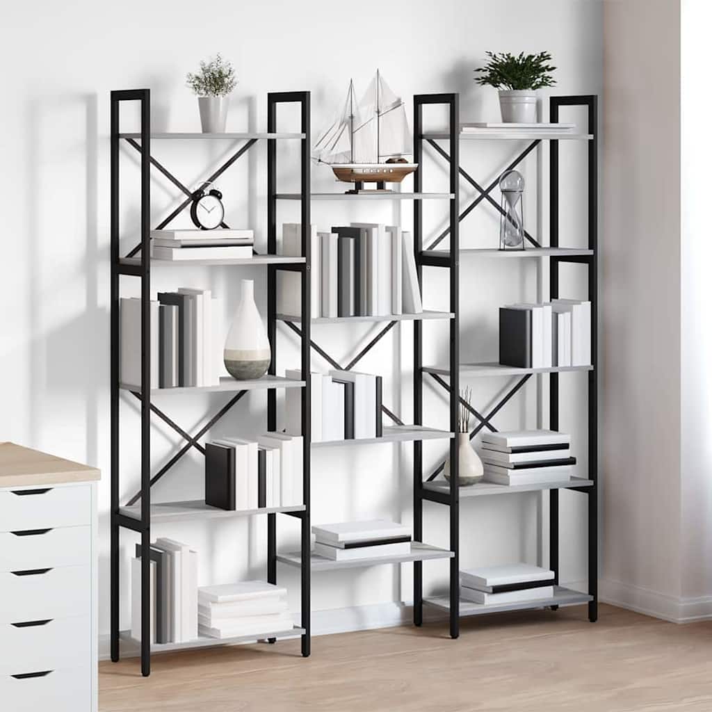 Regal Grau Sonoma 156 x 25 x 167.5 cm Holzwerkstoff