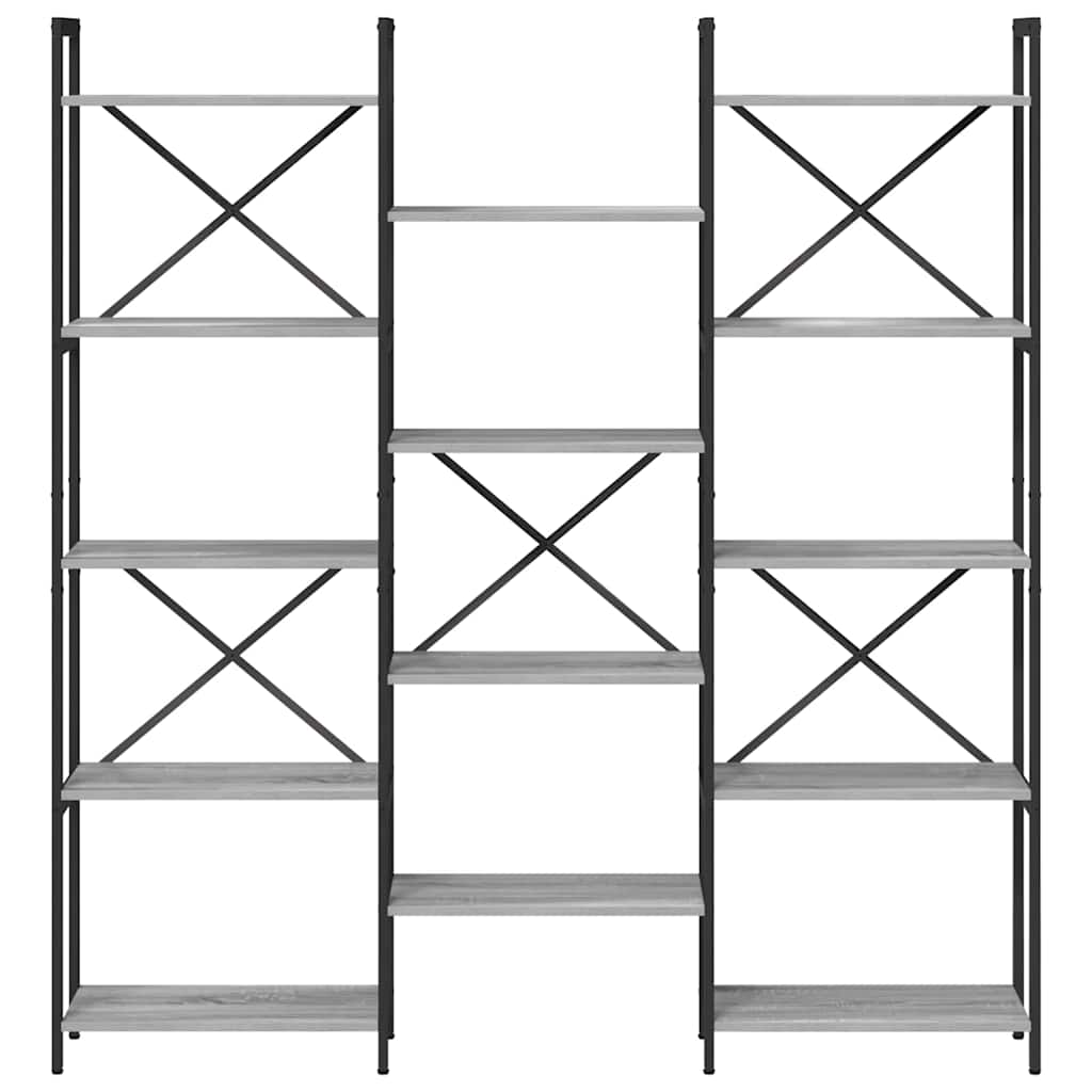 Regal Grau Sonoma 156 x 25 x 167.5 cm Holzwerkstoff