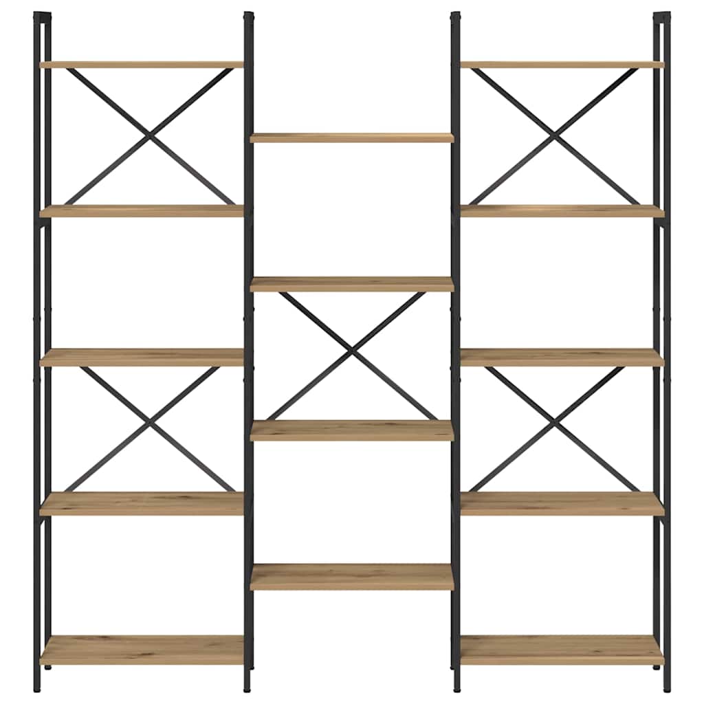 Regal Eiche handwerklich 156 x 25 x 167.5 cm Holzwerkstoff