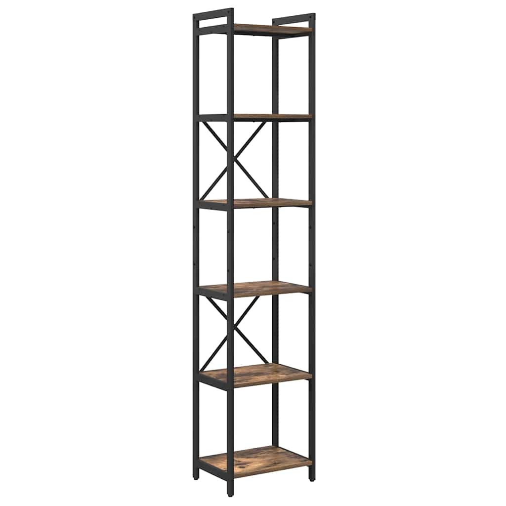 Bücherregal Räuchereiche 40 x 30 x 188 cm Holzwerkstoff