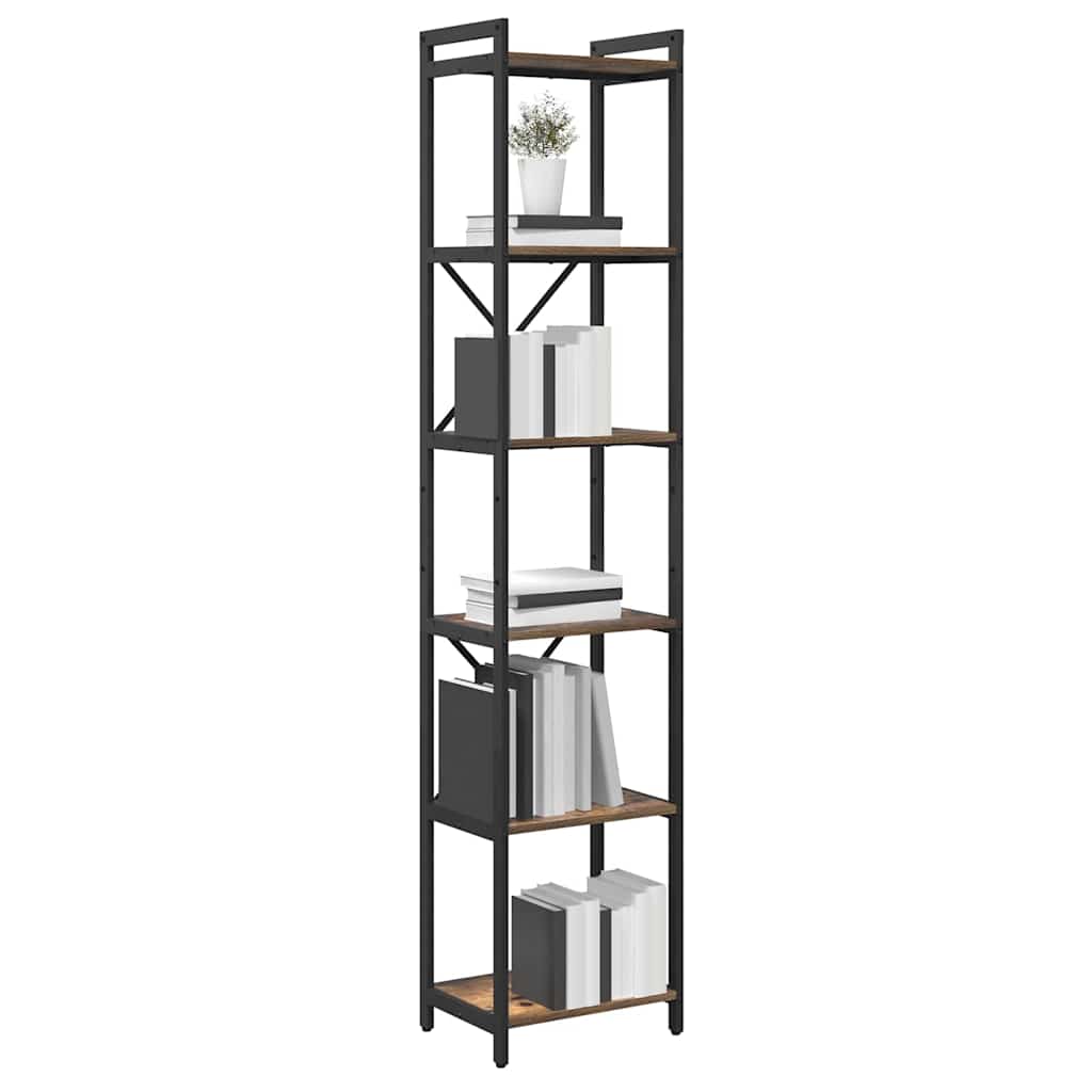 Bücherregal Räuchereiche 40 x 30 x 188 cm Holzwerkstoff