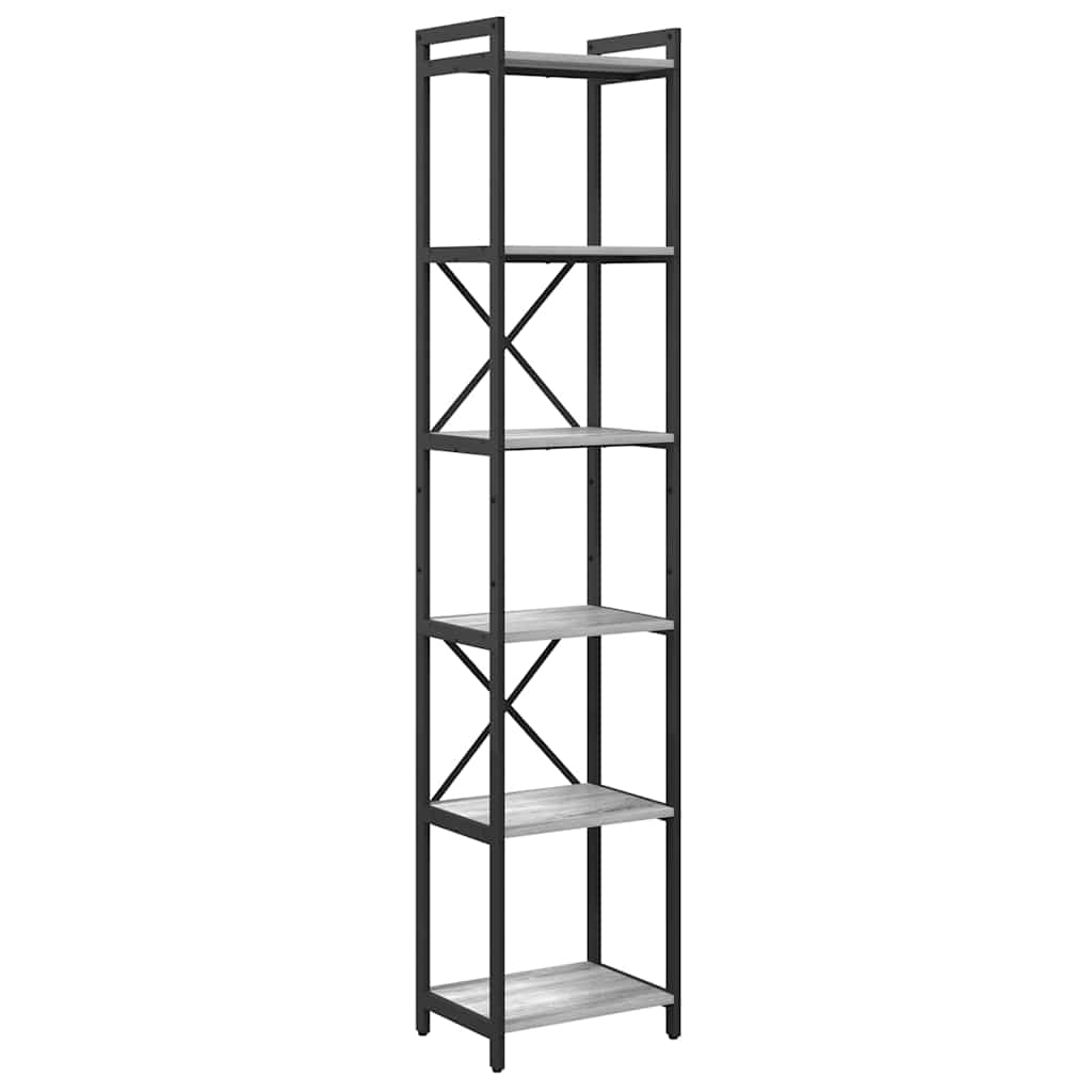 Bücherregal Grau Sonoma 40 x 30 x 188 cm Holzwerkstoff