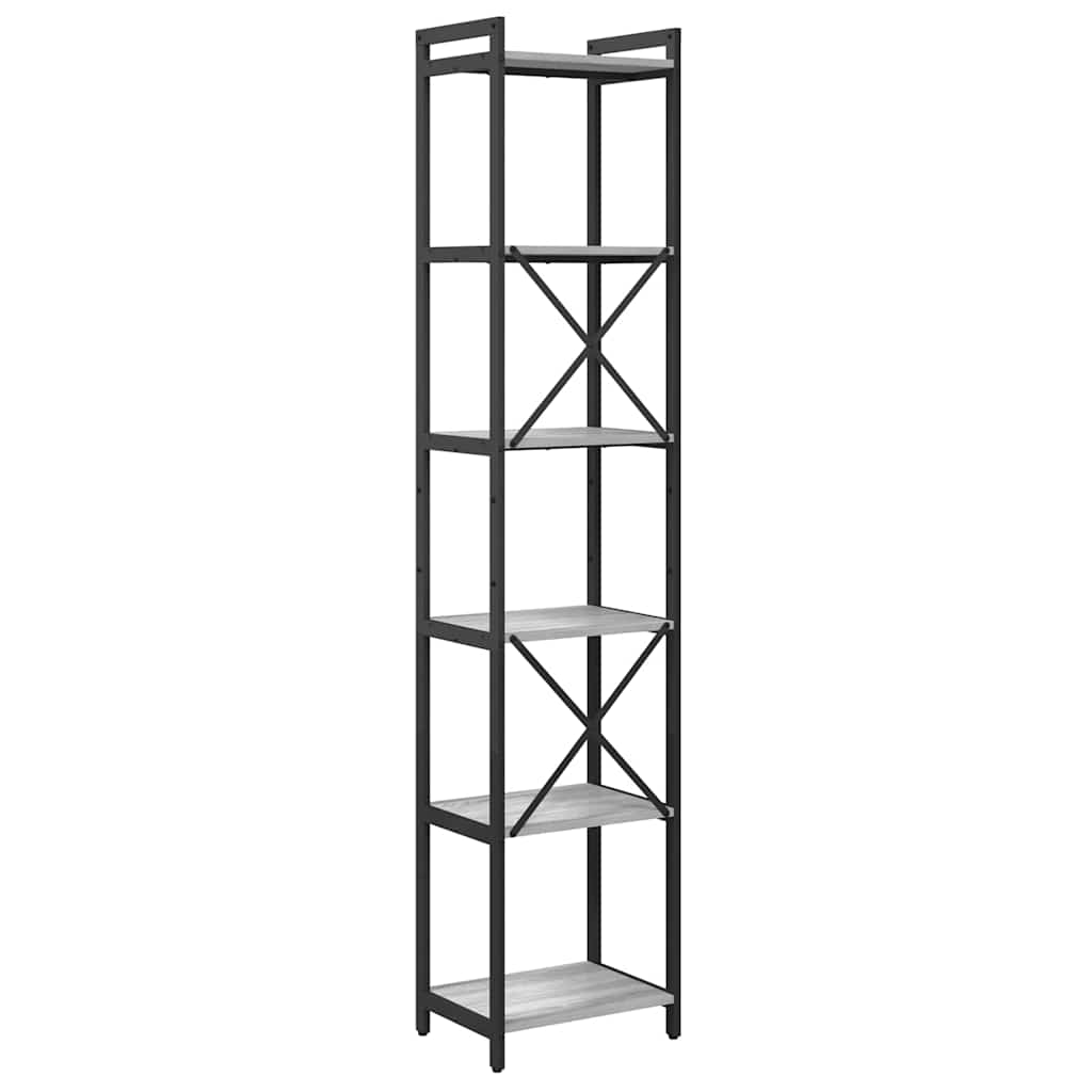 Bücherregal Grau Sonoma 40 x 30 x 188 cm Holzwerkstoff