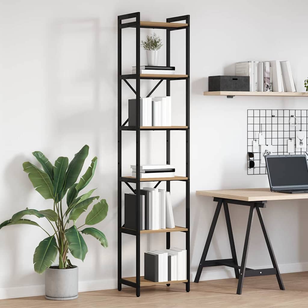 Bücherregal Eiche handwerklich 40 x 30 x 188 cm Holzwerkstoff