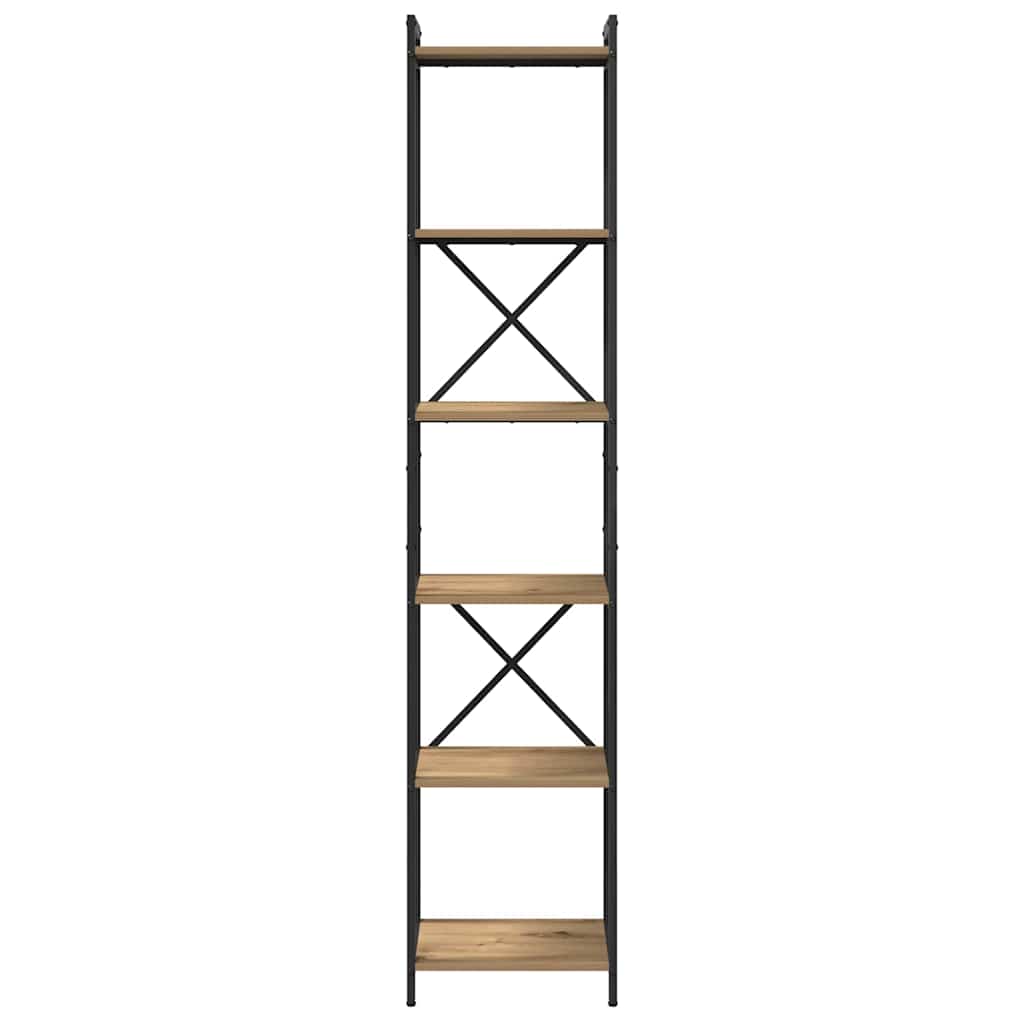 Bücherregal Eiche handwerklich 40 x 30 x 188 cm Holzwerkstoff
