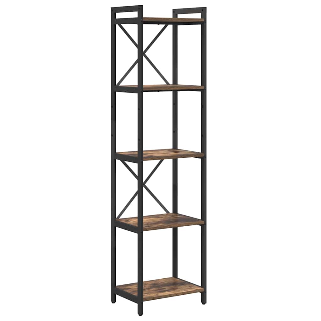 Bücherregal Räuchereiche 40 x 30 x 153 cm Holzwerkstoff