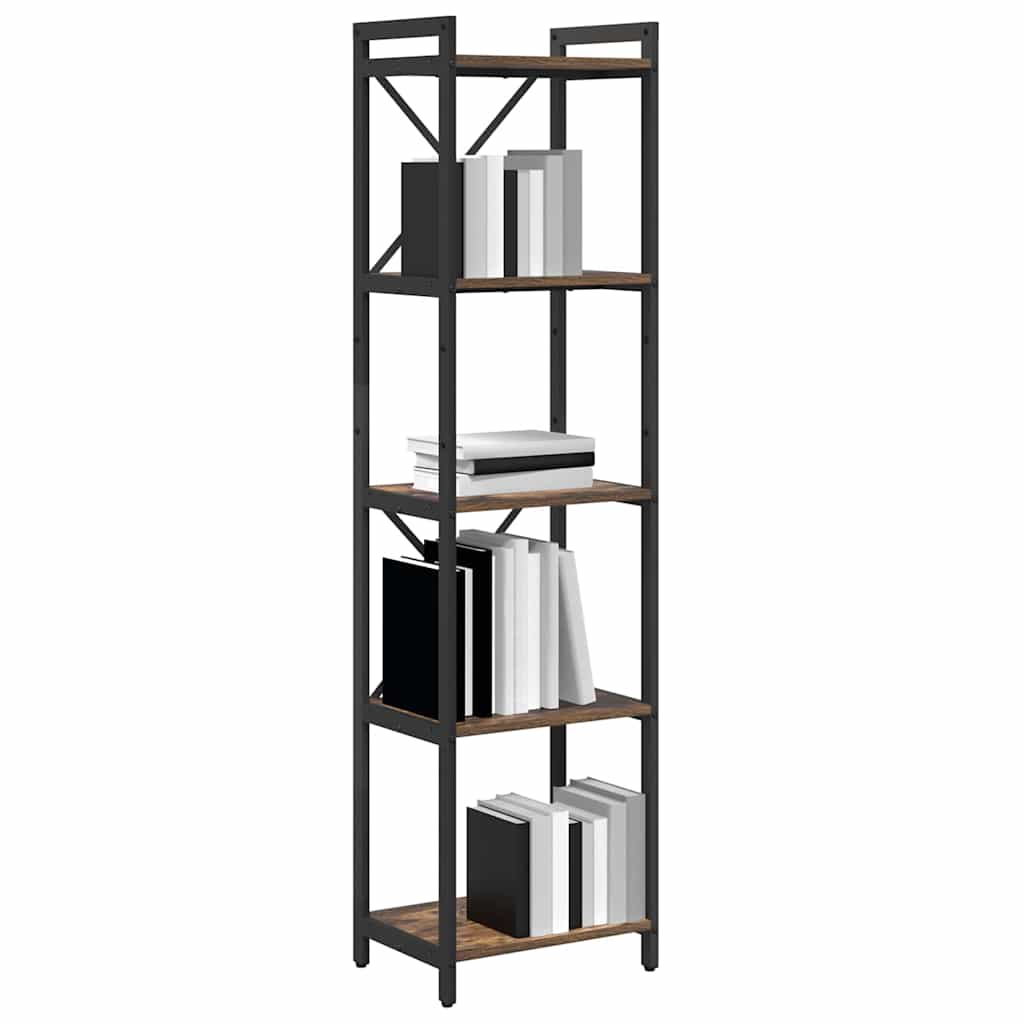 Bücherregal Räuchereiche 40 x 30 x 153 cm Holzwerkstoff