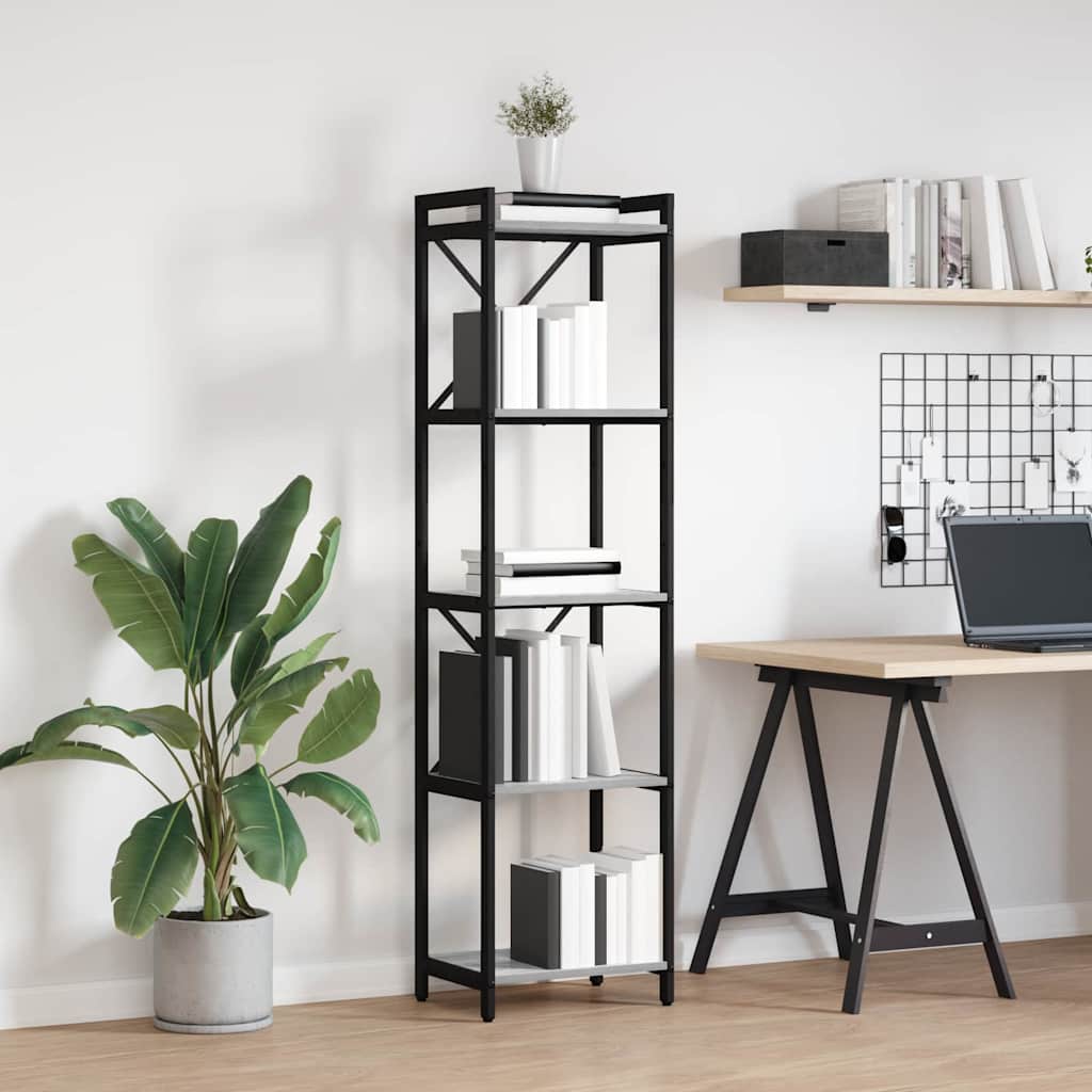 Bücherregal Grau Sonoma 40 x 30 x 153 cm Holzwerkstoff