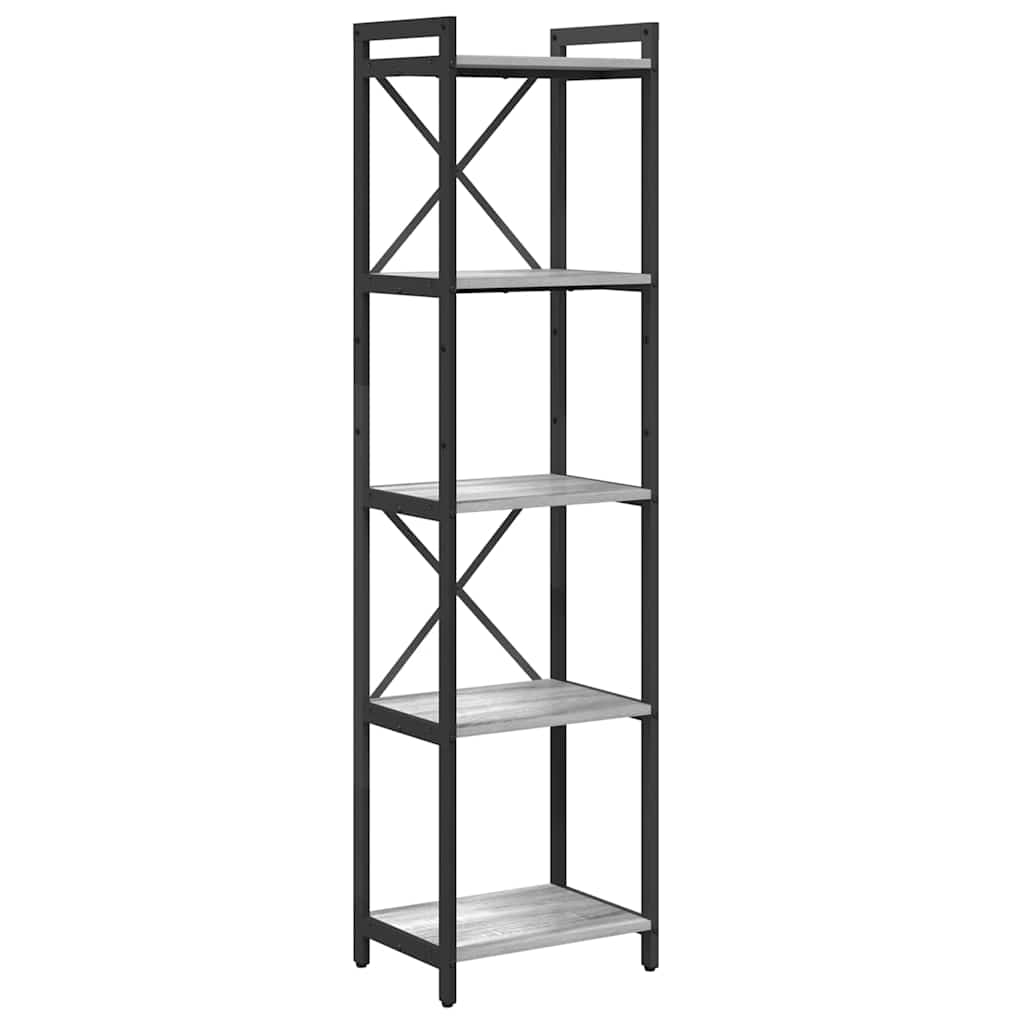 Bücherregal Grau Sonoma 40 x 30 x 153 cm Holzwerkstoff