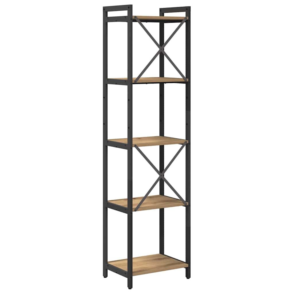 Bücherregal Eiche handwerklich 40 x 30 x 153 cm Holzwerkstoff