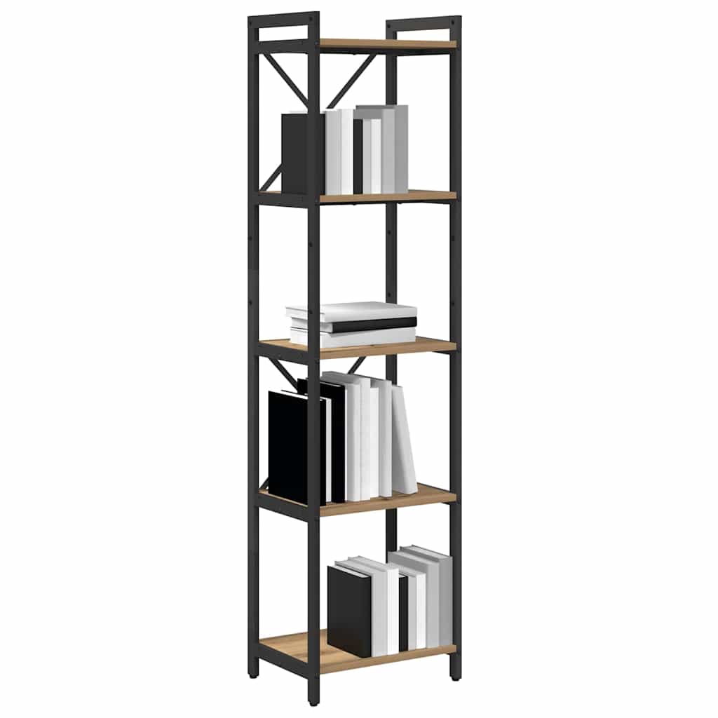 Bücherregal Eiche handwerklich 40 x 30 x 153 cm Holzwerkstoff