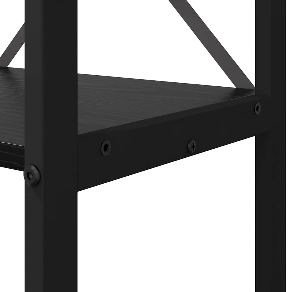 Bücherregal Schwarze Eiche 40 x 30 x 118 cm Holzwerkstoff