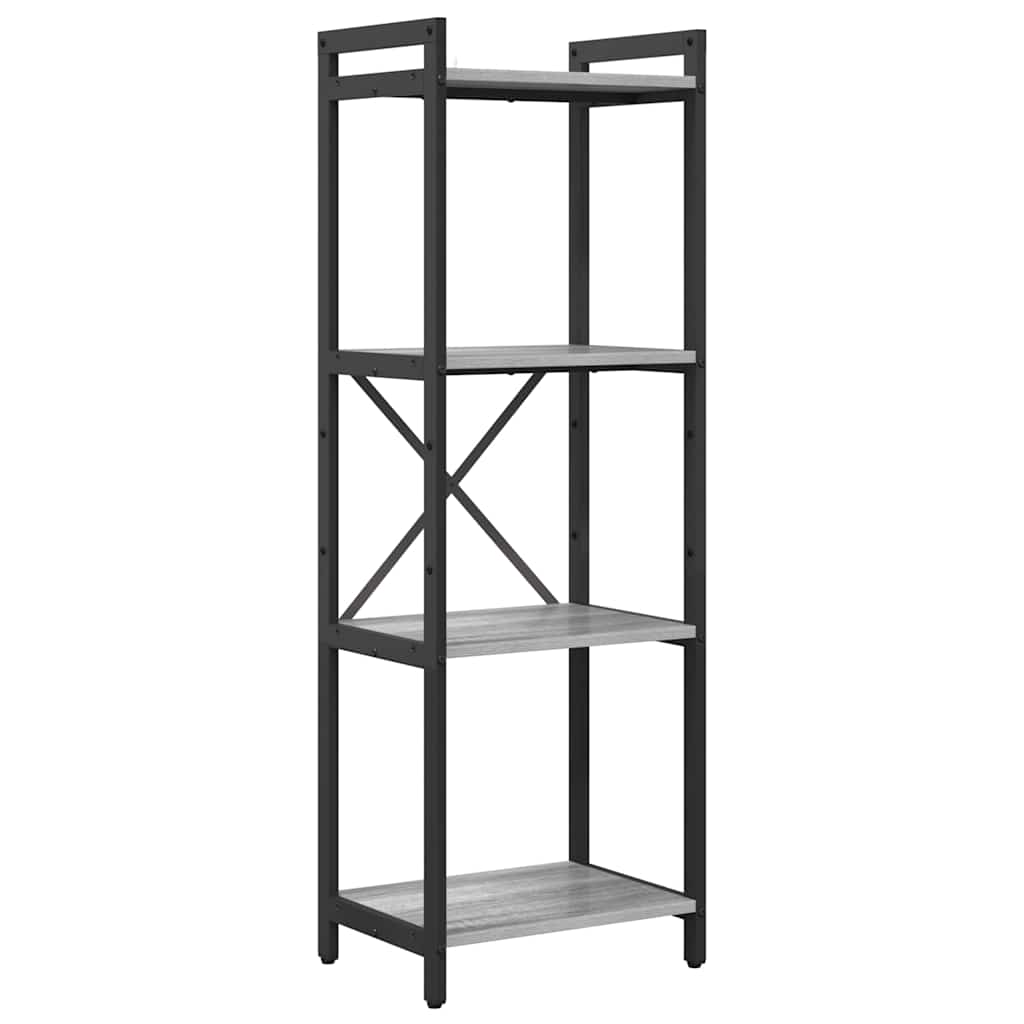Bücherregal Grau Sonoma 40 x 30 x 118 cm Holzwerkstoff