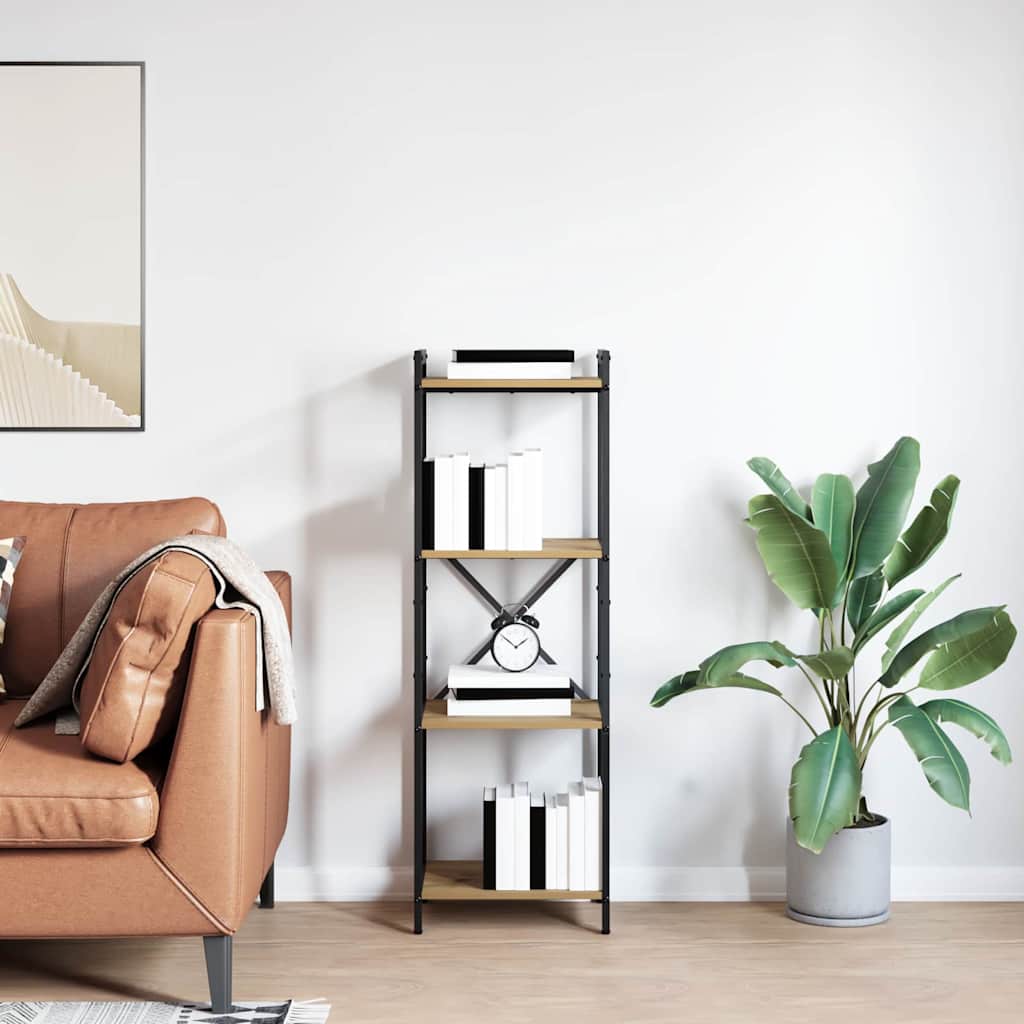 Bücherregal Eiche handwerklich 40 x 30 x 118 cm Holzwerkstoff