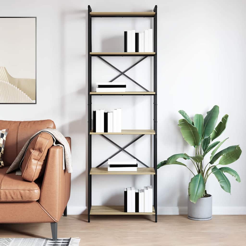 Bücherregal Sonoma Eiche 60 x 30 x 188 cm Holzwerkstoff