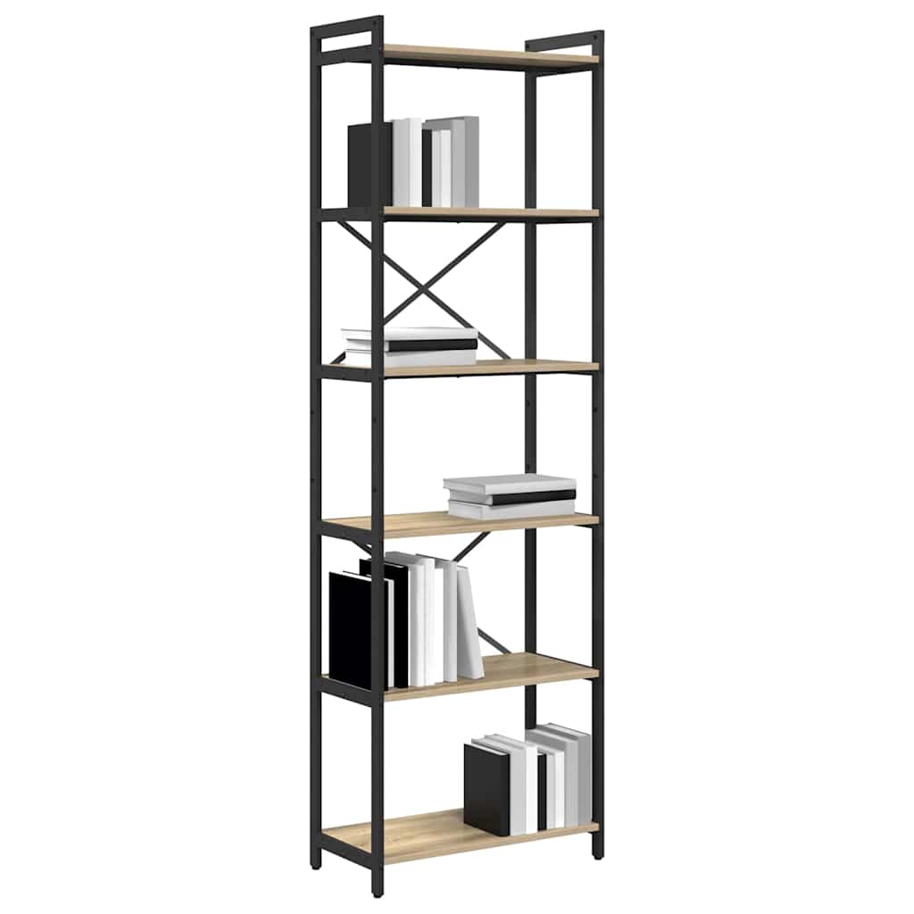 Bücherregal Sonoma Eiche 60 x 30 x 188 cm Holzwerkstoff