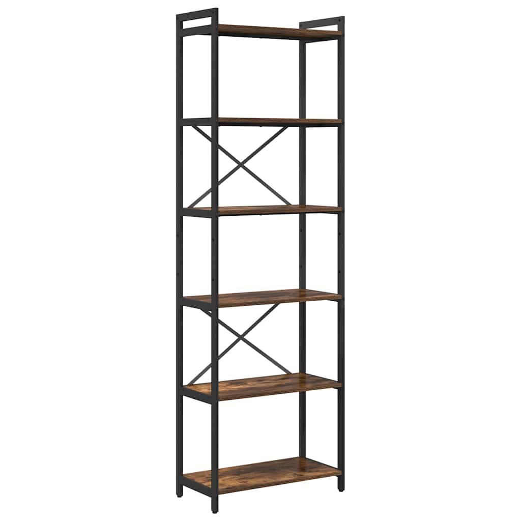 Bücherregal Räuchereiche 60 x 30 x 188 cm Holzwerkstoff