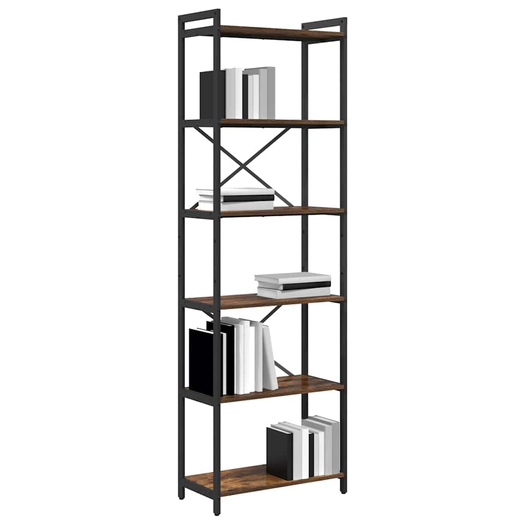 Bücherregal Räuchereiche 60 x 30 x 188 cm Holzwerkstoff