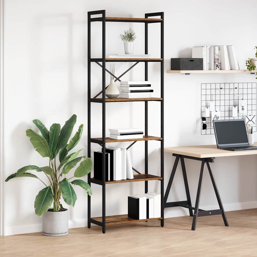 Bücherregal Altholz 60 x 30 x 188 cm Holzwerkstoff