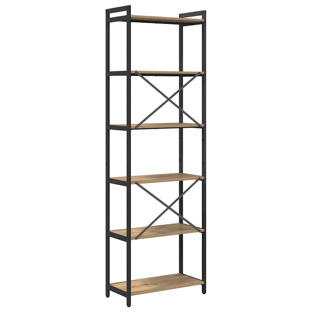Bücherregal Eiche handwerklich 60 x 30 x 188 cm Holzwerkstoff