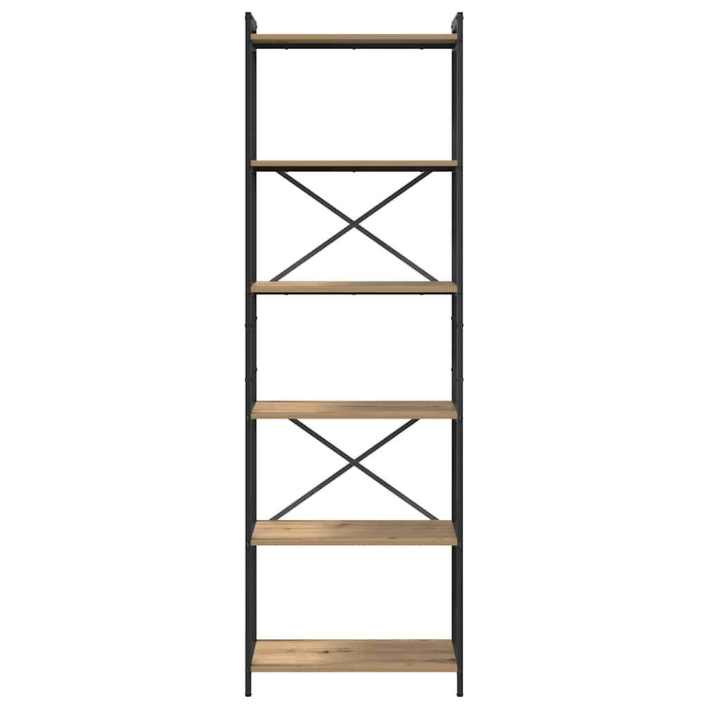Bücherregal Eiche handwerklich 60 x 30 x 188 cm Holzwerkstoff
