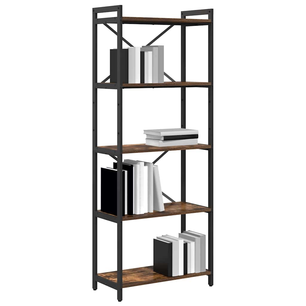 Bücherregal Räuchereiche 60 x 30 x 153 cm Holzwerkstoff