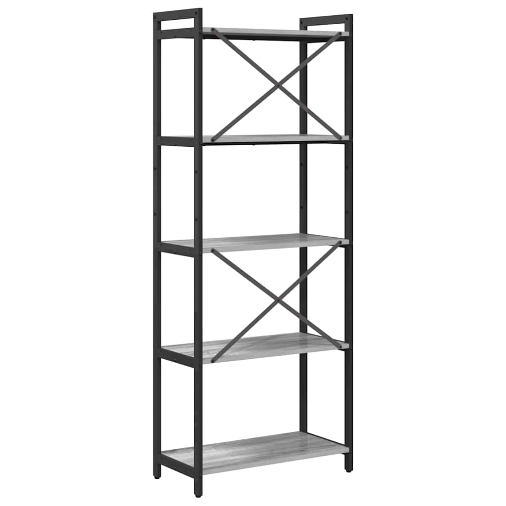 Bücherregal Grau Sonoma 60 x 30 x 153 cm Holzwerkstoff
