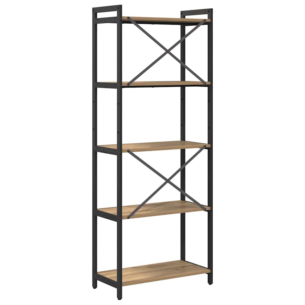 Bücherregal Eiche handwerklich 60 x 30 x 153 cm Holzwerkstoff