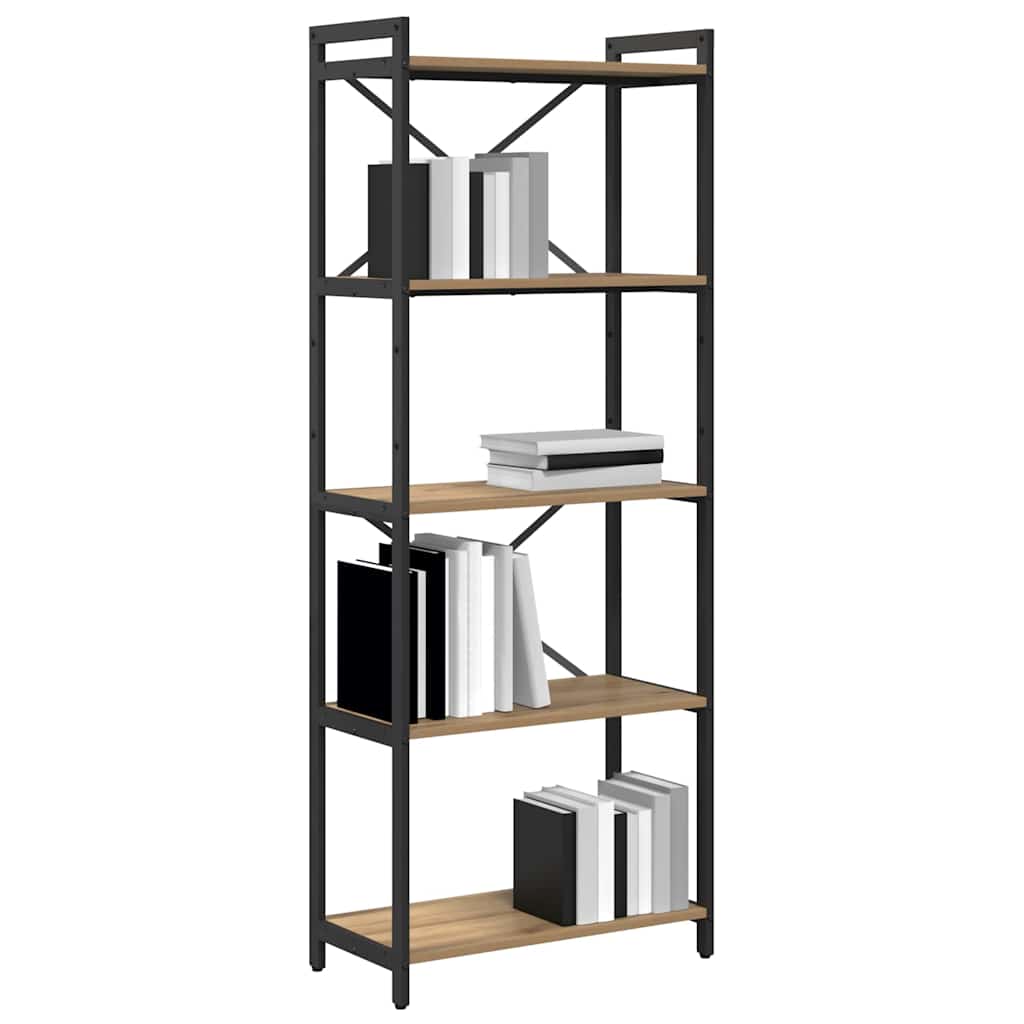 Bücherregal Eiche handwerklich 60 x 30 x 153 cm Holzwerkstoff