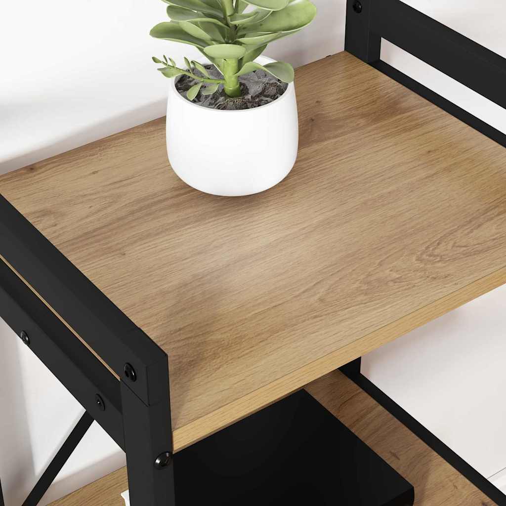 Bücherregal Eiche handwerklich 60 x 30 x 83 cm Holzwerkstoff
