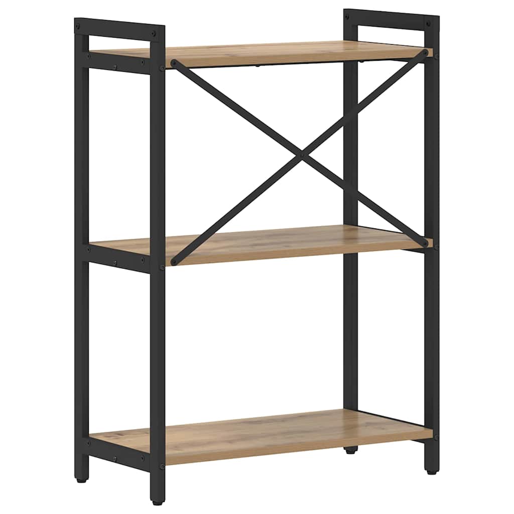 Bücherregal Eiche handwerklich 60 x 30 x 83 cm Holzwerkstoff