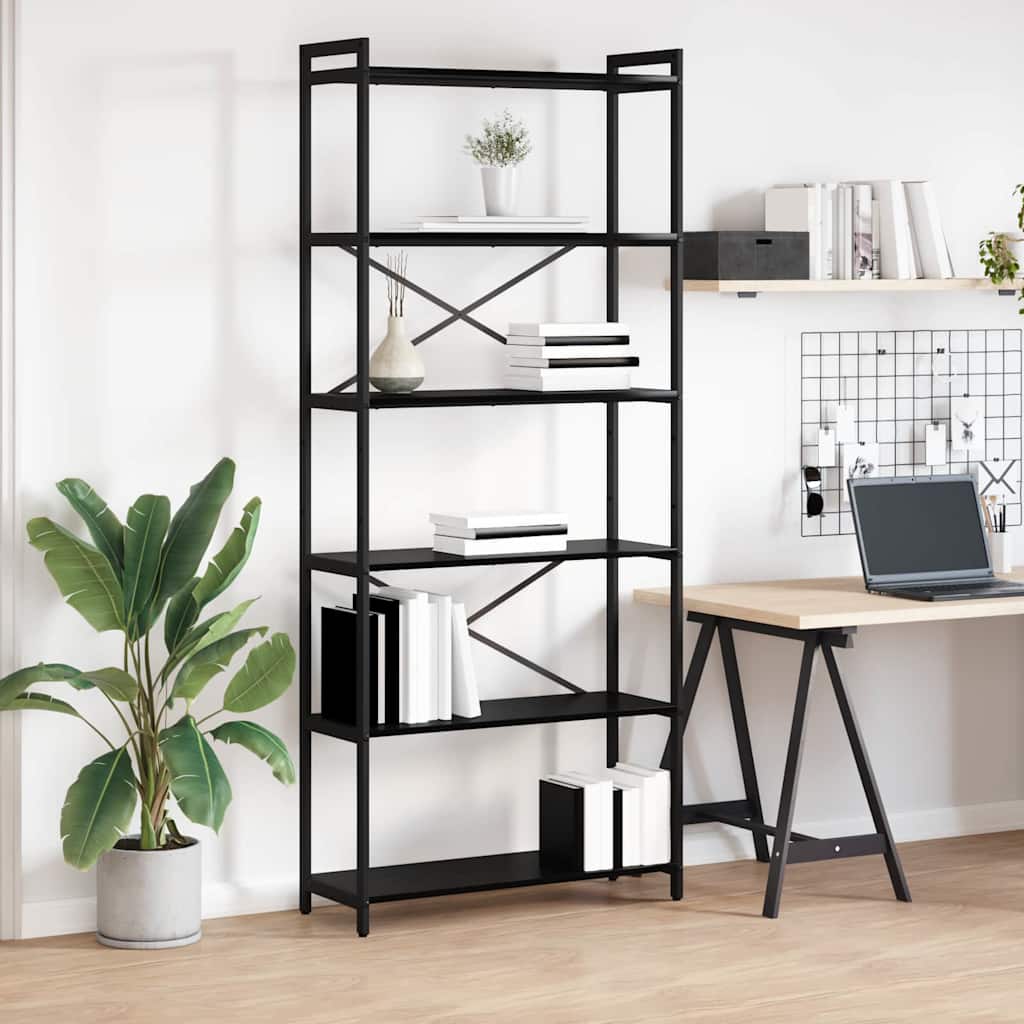 Bücherregal Schwarze Eiche 80 x 30 x 188 cm Holzwerkstoff