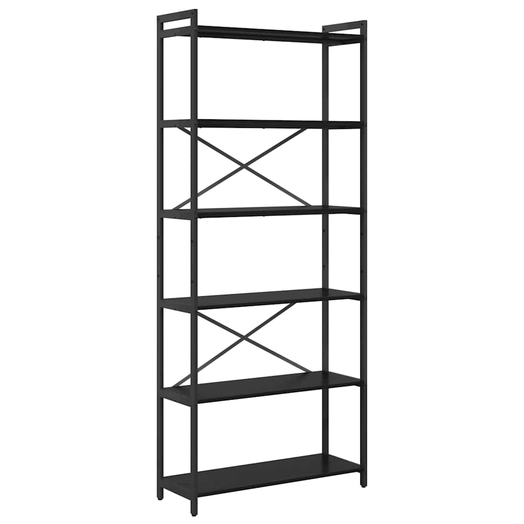 Bücherregal Schwarze Eiche 80 x 30 x 188 cm Holzwerkstoff