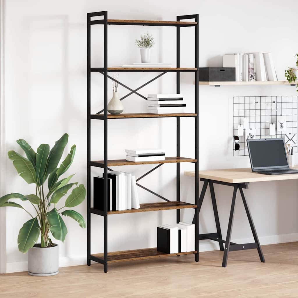 Bücherregal Altholz 80 x 30 x 188 cm Holzwerkstoff