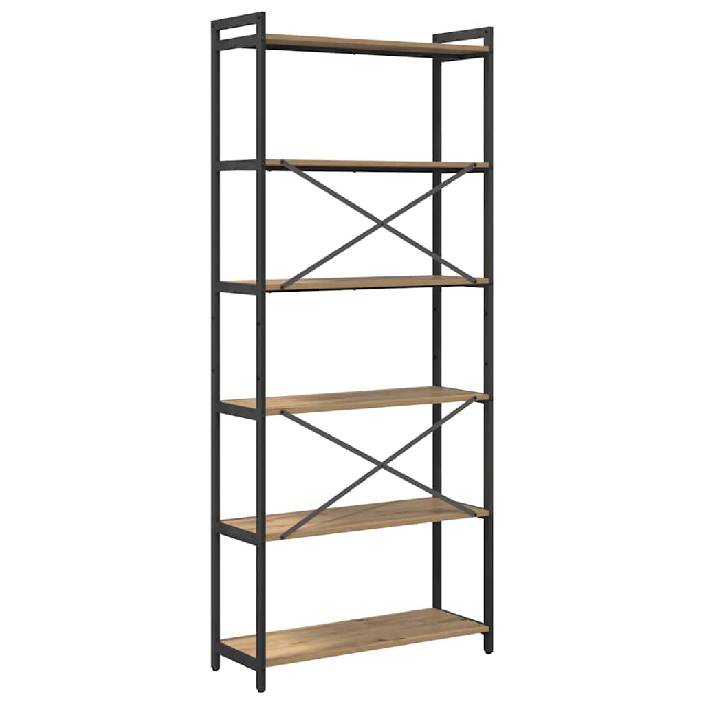 Bücherregal Eiche handwerklich 80 x 30 x 188 cm Holzwerkstoff